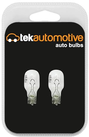 Tek Automotive 955 W16W Bulb, Brake Light Bulbs, Reverse Light Bulb, Tail, Indicator, Fog, High Level Brake Light, 921B 12V 16W W2.1x9.5D Capless - Twin Pack