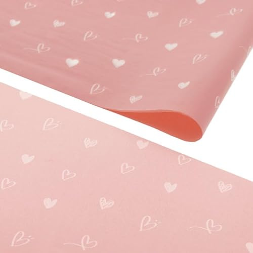 Rotim.nl Rosa 35x50cm Seidenpapier mit Herzen - 200 Blatt - Verpackungsmaterial - Geschenkpapier / Dekoration
