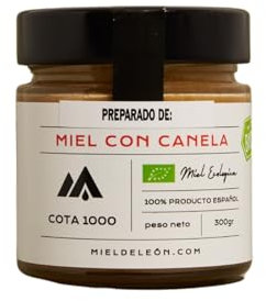 Miel à la cannelle. Préparation au miel et à la cannelle. Miel d'abeille pur.Brut à la cannelle pot de 300gr. De fleurs avec une touche de cannelle bio. Produit artisanal Espagne.