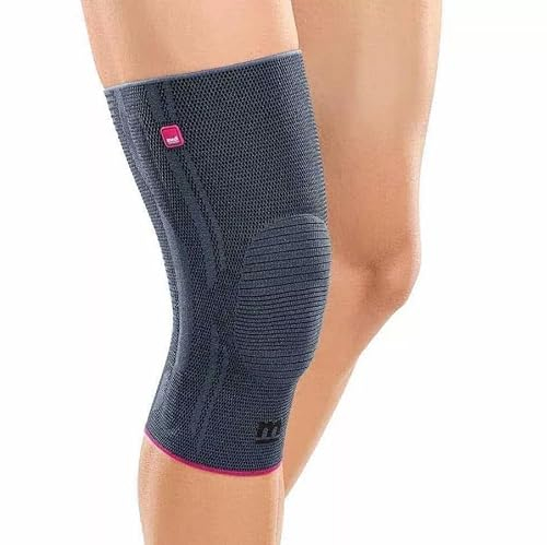 medi Genumedi Kniebandage | Extraweit | Größe: 9 | Mit angenehmen Patellaring | Farbe: Silber | Zur Stabilisierung des Kniegelenks