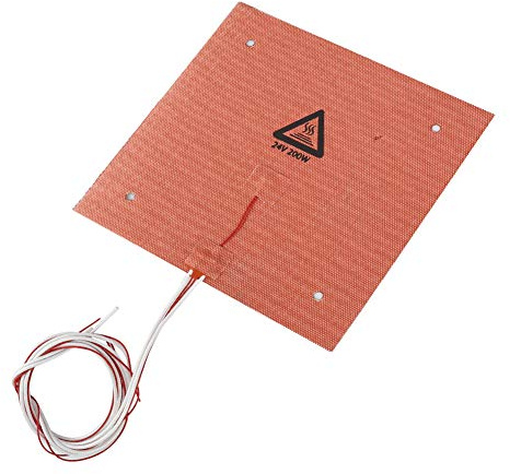 Silikon-Heizbett für 3D-Drucker, 200 W, 24 V, 235 235 mm. Die Betriebstemperatur Sollte für den Kontinuierlichen Gebrauch Unter Zwei Stunden liegen. Hot-Bed-Silikon-Pad, Hohe