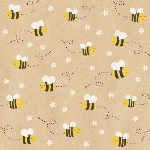 20 Servietten aus Recycling-Papier Tiermotive Kleine, fliegende Bienen als Tischdeko. Papierservietten mit Motiv. Auch für Decoupage und Serviettentechnik 33x33cm