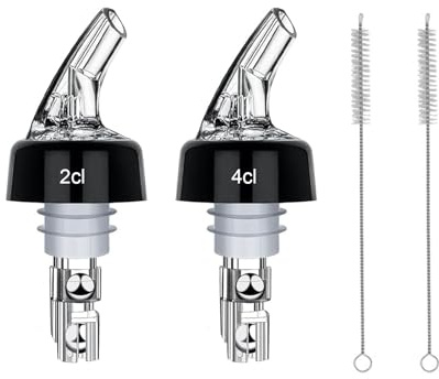DHWEKU 2 Stück 2 cl/4cl Dosier Flaschenausgießer, Dosierhilfe Bottle,Pourers Dispenser,Bar Portionierer,Pour Spouts Shot,Spirituosen dosierhilfe, Dosierhilfe Ausgiesser Für Wein,Schnaps,Cocktails