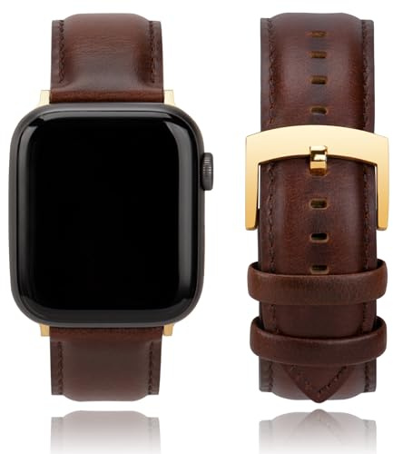 CORROPELLE Leder Uhrenarmbänder Kompatibel mit Apple Watch Armband 49mm 46mm 45mm 44mm 42mm 41mm 40mm 38mm, Eleganten Echte Leder Ersatz Armband für iWatch 11 10 9 8 7 6 5 4 3 2 1 Ultra3 2 1 SE3 2 1