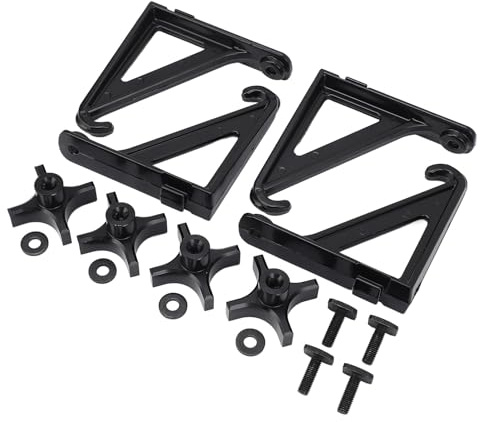 Fabater Load Stops 597944 Replace T Slot Truck Cross Bar Load Stops Brackets Adjustable for Ladder Firewood Skis Kayak Roof Rack Accessories, 4 Pack Metal Adjustable Crossbar