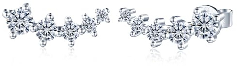 MICMIF Moissanit damörhängen silver 925 öronklämmor örhängen brosk 5 fuktörhängen diamantörhängen, GRA certifikat briljant smycke årsdag fest för kvinna flickvän, 925 sterling silver Moissanit