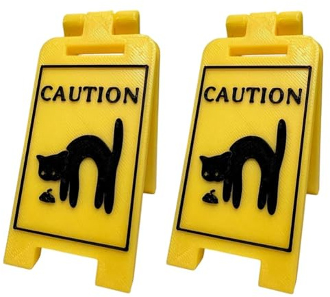 Bamberg Warnschild „Katzen-Erbrechen, Wasserfest, Niedlicher Slogan, Dekoration für und Schreibtisch
