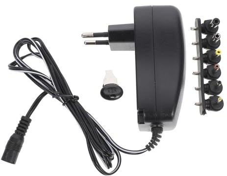 Uonlytech Adaptador De Voltaje Ajustable con Enchufe EU Fuente Alimentación Regulada para Aparatos Domésticos De Cargador Seguro con Protección Múltiple Calor