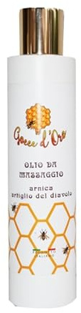 Olio da Massaggio con Artiglio del Diavolo e Arnica - 200ml - Rilassante e Riequilibrante con Miele 100% Italiano