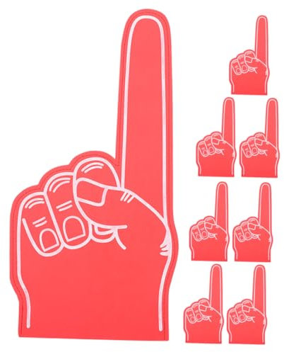 GAROZATION 8stücke Cheerleading-Schaumstoff-Hand Fan-Handschuhe Sport-Cheer-Requisiten Schaumfinger-zubehör Party-Artikel Cheerleading-Finger Sport-Event-Handschuhe Team-schaumfinger