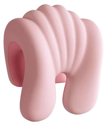 Amagogo Oreiller de Bureau Ergonomique en Mousse à mémoire de Forme pour la Nuque, idéal pour Les en Voiture. Coussin de Nuque pour Chaise de Bureau, Rose