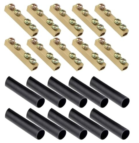 10 morsettiere a connessione rapida in rame, perfette per cablaggio da 60 A e 80 A in ambienti domestici o industriali (A)