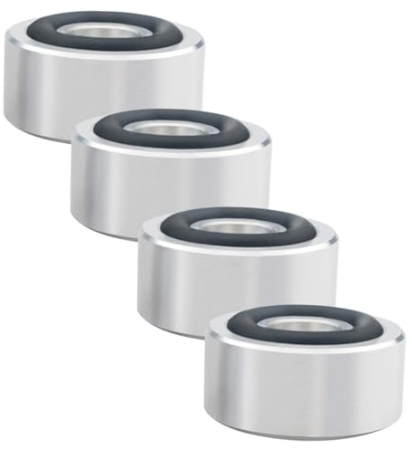 YOSADIER Aluminum Alloy Speaker Vibration Absorber Feet Pads, 4pcs Set Speaker Isolation Stands for Turntable, Subwoofer Floor Protector and Audio Equipment Dampers