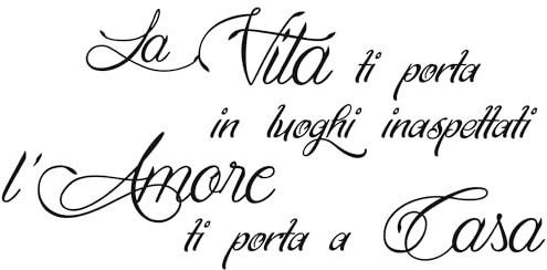 STICKER DESIGN Scritte adesive per pareti, Adesivi Murali con Frasi d’amore, Adesivo muro decorativo con Frase Adesiva per Decorazioni Pareti, Salone, Cucina e Camera, 3 dimensioni personalizzabili