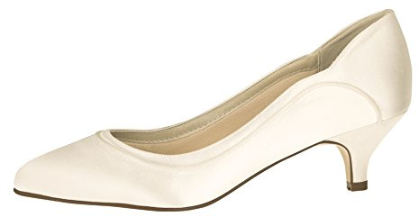 Rainbow Club Bröllopsskor Hollie - Ivory Satin - Pumps Kvinnor