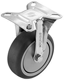 Proroll | Gummireifen | thermoplastisch | mit Montageplatte | Rad-Ø x Breite 75 x 25 mm | Bockrolle