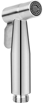 WEIDMAX Hand Held Bidet Sprayer Acero inoxidable Cepillado Níquel Pulverizador Paño del baño Lavadora de pañales Portátil A prueba de óxido Cabeza de pulverizador de ducha para Personal