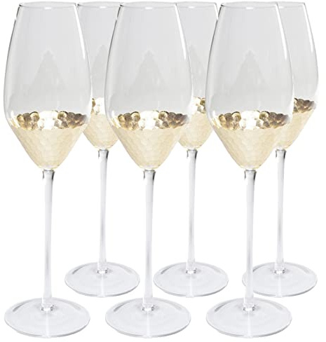 Kare Design Flûtes à champagne Gobi Set de 6, Flûte à champagne, 330 milliliters