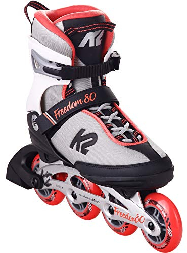 K2 Inline Skates FREEDOM W Für Damen Mit K2 Softboot, Grey - Pink, 30E0342