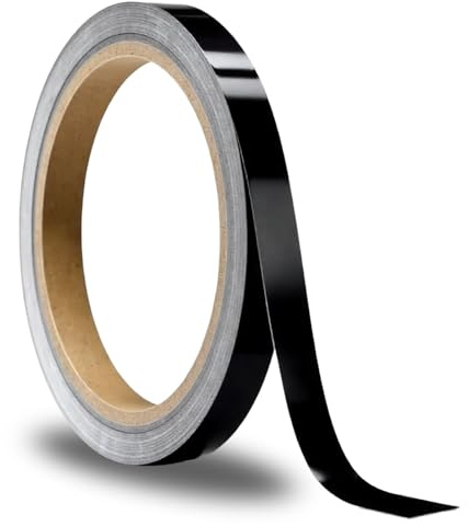 siviwonder Zierstreifen reflektierend schwarz 5 mm x 10 m selbstklebend 135 µm Konturmarkierung Auto Motorrad Fahrrad Boot Felgenband Warnstreifen Pinstripe Tape Haltbarkeit bis 7 Jahre