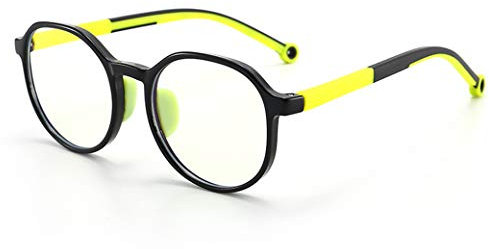 Kinder Brille Ohne Stärke Blaulichtfilter UV Blockieren TR90 Rahmen Gamingbrille Computerbrille Anti Müdigkeit für Jungen Und Mädchen Brille Ohne Stärke Blaulichtfilter