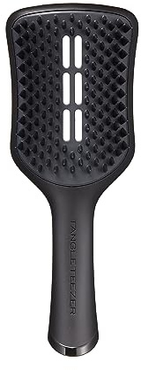 Tangle Teezer Easy Dry & Go belüftete Haarbürste für nasses Haar, langes und gewelltes Haar, verleiht Volumen, Geschmeidigkeit und Glanz, belüftete Bürste reduziert die Föhnzeit, Tiefschwarz