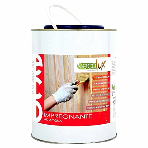 Ecolux Impregnante Fondo protettivo per Legno (Litri 2,5, Teak)