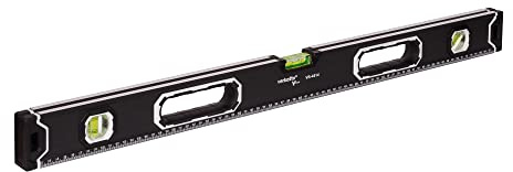 MIVOS Aluminium Wasserwaage 80 cm mit Magnet System und Aluminium-Gehäuse - Magnetische Wasserwaage mit 3 Libellen - Hohe Genauigkeit - Magnetwasserwaage - Maximale Präzision