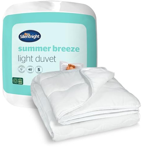 Silentnight Summer Breeze 2.5 Tog Super King Duvet - Lightweight Low Tog Summer Duvet Quilt Ideal for Warm Nights and Hot Sleepers - Hypoallergenic and Machine Washable - Super King - 260x220cm