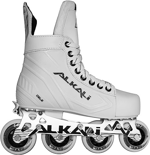 Alkali Cele - Pattini da hockey in linea regolabili, per ragazzi e ragazzi, nuovi per il 2023 (JR Skate 2-5 (taglia scarpe 3,5-6,5))