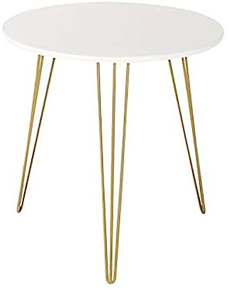 POCHY Tables Basses Table d'appoint Petite Table Basse Ronde Table d'appoint en Fer forgé Table de canapé créative Table Centrale Table de Chevet 50 * 60cm Table d'appoint Pratique Beau