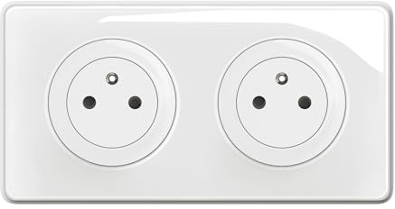 LEGRAND - Prise Electrique Double Céliane Surface Confort avec Plaque + Cadre Saillie - Prise pour Pose en Applique avec Socle Rétractable - Blanc