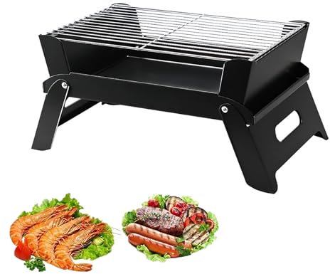 ERICAT Griglia per Barbecue da Esterno, Fornello a Carbone con Design a Treppiede, Griglia di Ampia Superficie E Prese d'Aria Regolabili, Facile da Pulire, per Ristoranti, Supporti Lungo La Strada