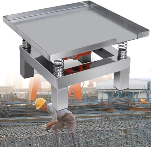 IEOWY Tavolo Vibrante per calcestruzzo Elettrico, Piattaforma compattatrice in Acciaio Inossidabile, per la rimozione delle Bolle d'Aria del buratto (35 * 35 * 22 cm)
