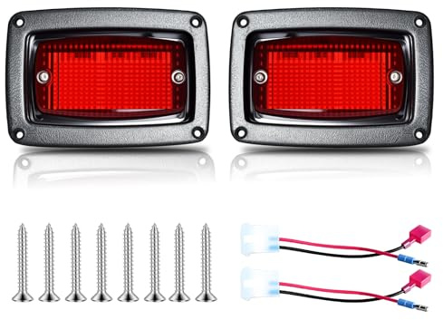 Orle Oko Golf Carts LED Rear Taillights Kit for Club Car DS 1982-Up Golf Cart with 3 Wire Club Car Taillights OEM1017035
