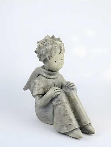Vidroflor Pierre Artificielle Le Petit Prince - Prince avec écharpe © Antoine de Saint-Exupéry, Petit, Léger, Remplissable, Résistant aux intempéries