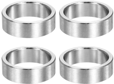QUARKZMAN M20 Metall Abstandshalter 20mm ID x 25mm OD x 8mm L 4 Stück | Edelstahl Abstandshalter Rund Gewindelose Standoff Buchse Glatte Oberfläche für Schrauben Bolzen, Silber