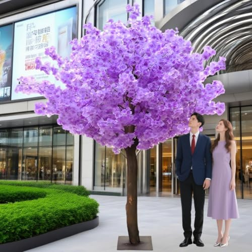 MOFGOE Cerisier Violet Artificiel, Grand Cerisier Japonais Artificiel, pour intérieur, extérieur, Maison, Bureau, fête, Mariage,6.5ft*6.5ft