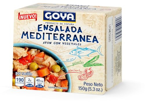 Goya Ensalada de Atún Mediterránea 150 gr | Con Guisantes y Pimientos, Frescura y Auténtico Sabor en Cada Bocado