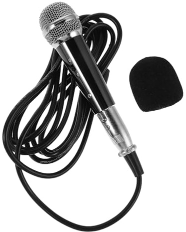 BESTonZON 1 Set Handheld-Kabelmikrofon: Dynamisches Karaoke-Gesangsmikrofon mit Kabel zum Singen und Aufnehmen für Telefonlautsprecher und Verstärker