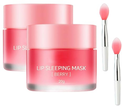 NHPY 2 cajas de mascarillas labiales, mascarilla hidratante para labios, exfoliante, restaura y revitaliza los labios secos o agrietados