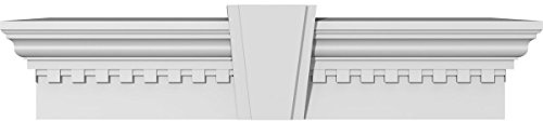Endurathane Traditional Crosshead w/Deco Keystone & Dentil Trim, 154 Bottom Width x 160 1/4 Top Width x 9H x 1P, Factory Primed