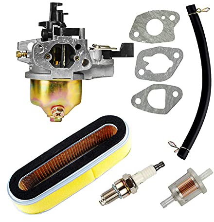Carkio Ersatz Vergaser-Luftfilter, Zündkerze, Kraftstofffilter-Set Compatible with Honda GXV120 GXV140 GXV160 Motoren HR194 HR195 HR214 HRA214 HR215 HR216 HRA216 HRC216 Rasenmäher.