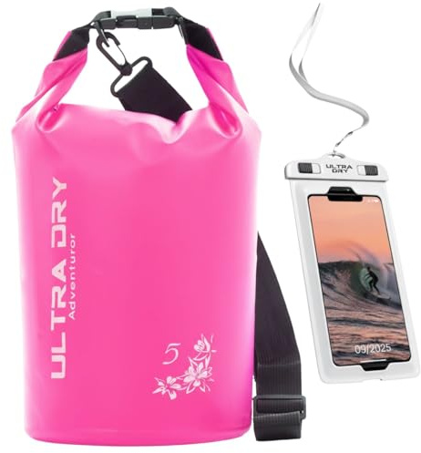 Ultra Dry Adventurer Premium wasserdichte Tasche, Sack mit Handy-Trockentasche und langem, verstellbarem Schultergurt, ideal für Kajakfahren/Bootfahren/Kanufahren/Angeln/Rafting/Schwimmen/Camping