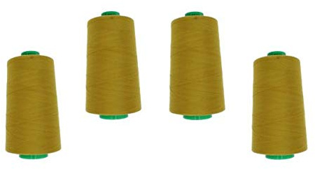 4 Konen Viga 120 - Hilo de coser para overlock (1318, dorado)