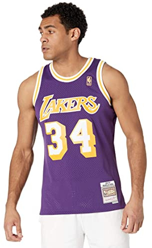 Mitchell & Ness NBA Los Angeles Lakers 1996-97 Swingman Shaquille O'Neal Trikot Herren lila, M