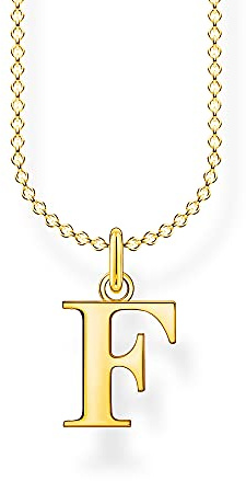 THOMAS SABO bokstav F guldpläterat silverhalsband KE2015-413-39