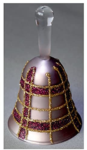 GL 112.639 Cloche de table faite à la main en verre tiré Hauteur env. 100 mm Or rose