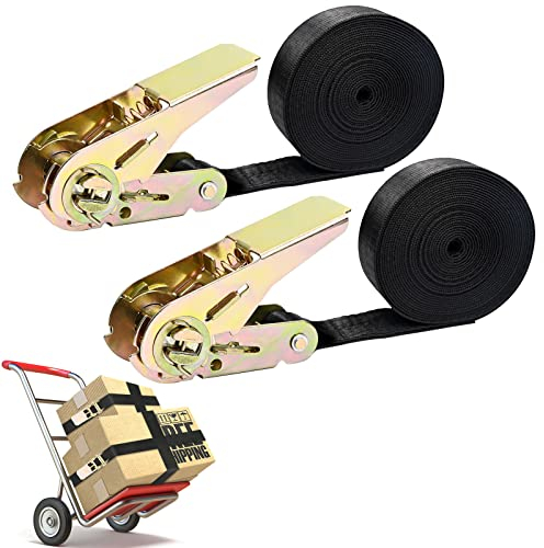 2Pcs Ratchet Strips, 2 x 4M x 800G Heavy Duty Ratchet Tie Down Tensioning Strips, Adjustable Lashing Strap for Truck Baggage Check-in Car Bike Wheel Lock Car Transporter