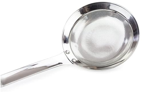 DSAINT Filtro de máquina de leche de soja de acero inoxidable 304 Dregs espuma de aceite cuchara de pesca colador colador alambre de malla fina tamiz de harina tamiz (color: 9 11 13 15 cm juntos)